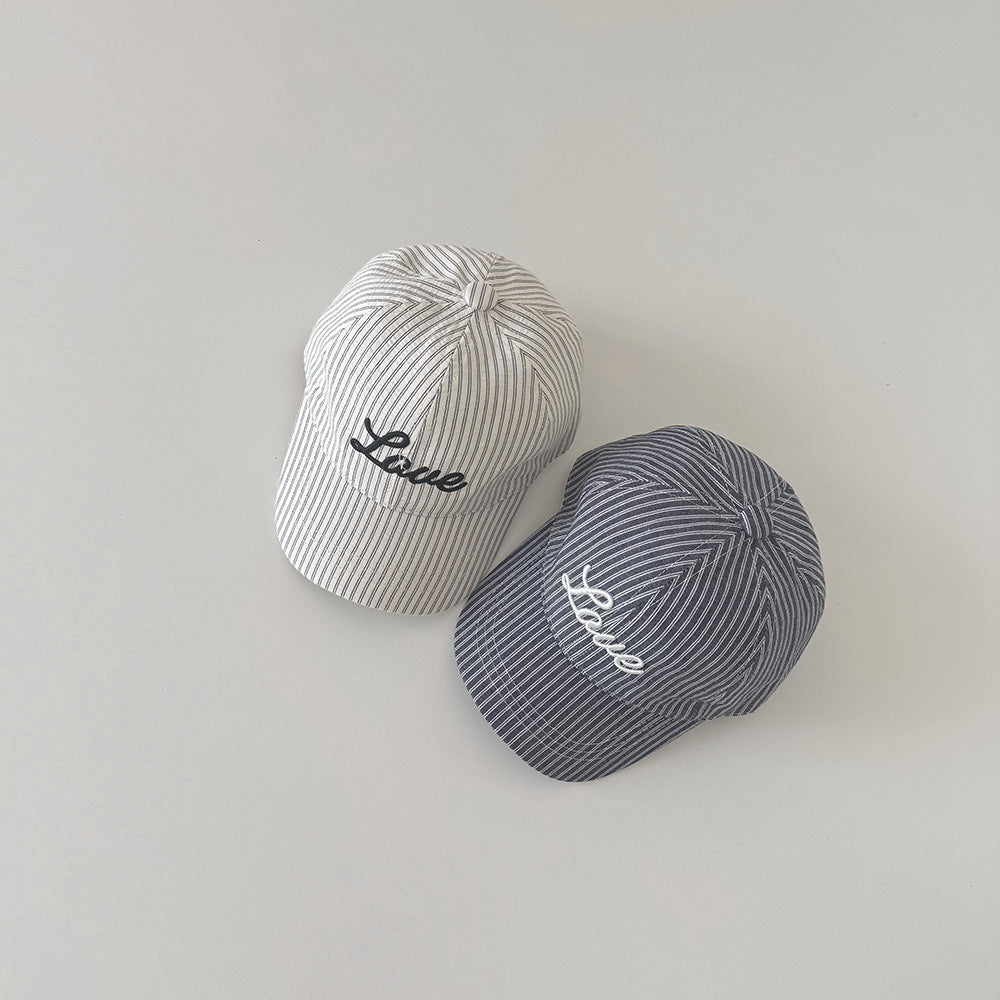 【46-48cm】Loveストライプデザインキャップ