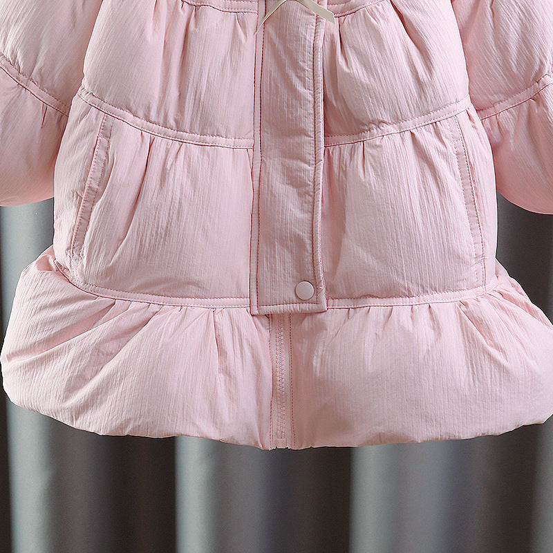 【80-130】キュートデザイン中綿ショートコート