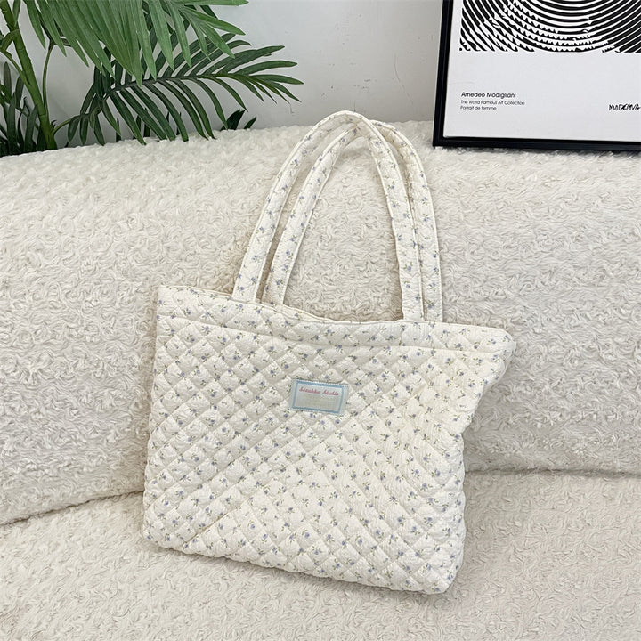 パターンプリントキルティングバッグ