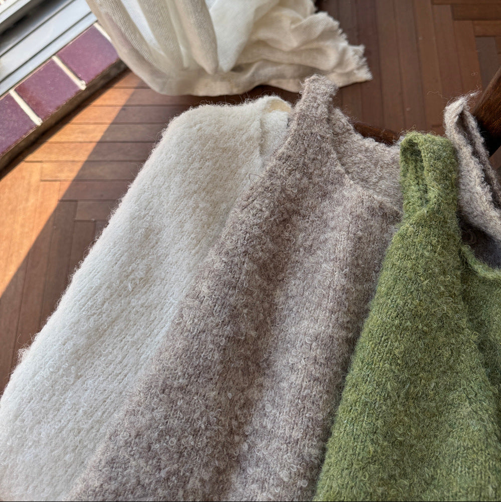 【90-150】シンプルニットワンピース