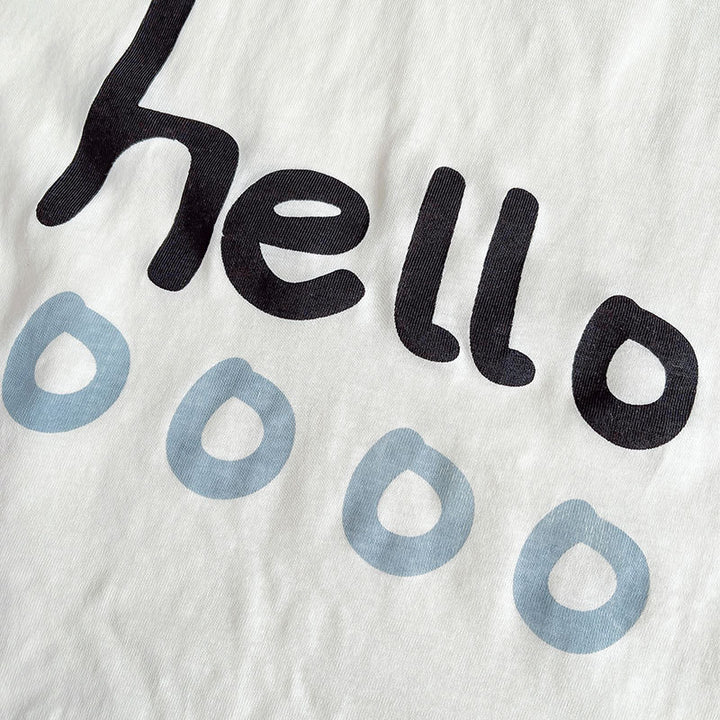 【80-120】helloラグランスリーブTシャツ