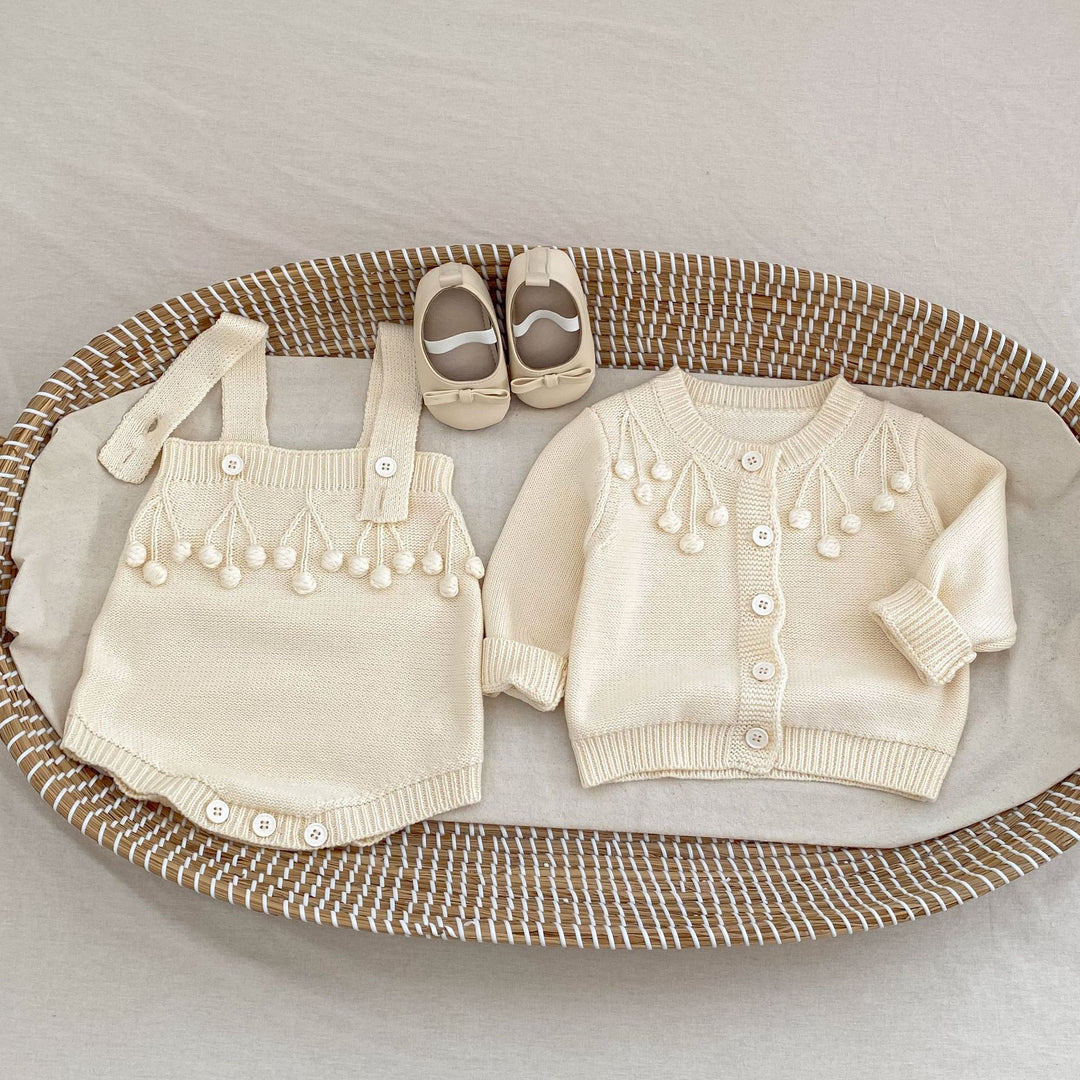 【73-100】ポンポンデザインカーディガン