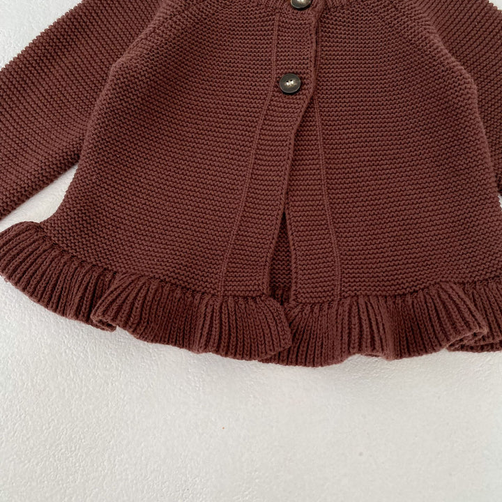 【73-100】フリルヘムカーディガン