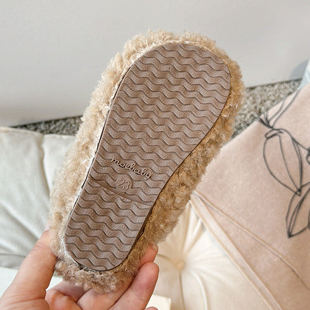 【13.5-20.0】ふわふわショートブーツ