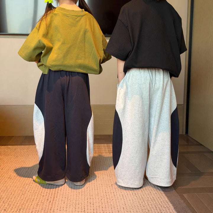 【90-150】サイドラインデザインカジュアルパンツ