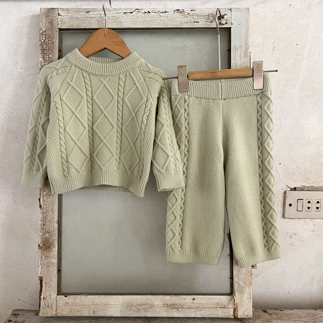 【73-110】アーガイル編みニットセットアップ