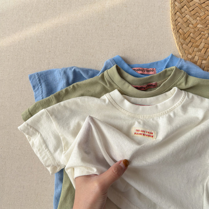【80-130】ワンポイントシンプルTシャツ