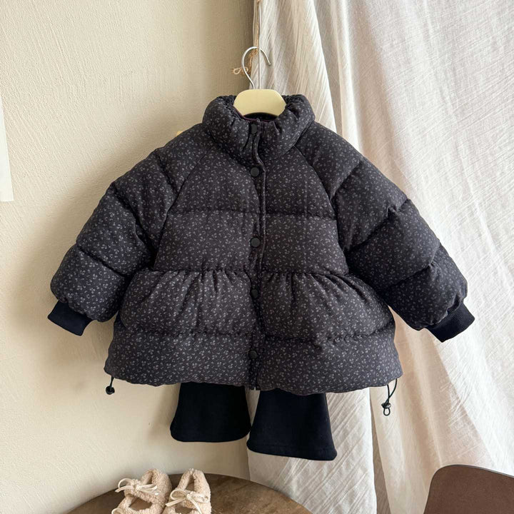 【90-140】小花柄パデッドジャケット