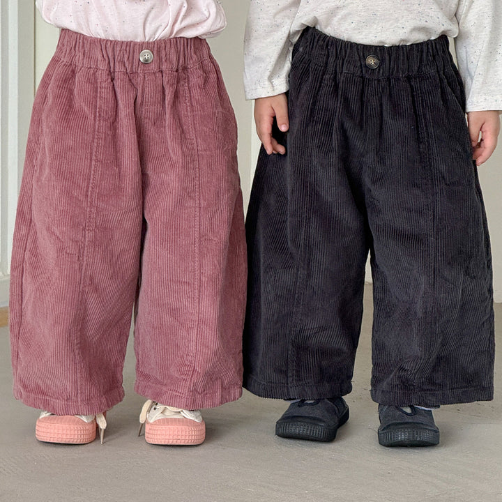 【80-150】コーデュロイワイドパンツ