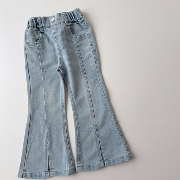 【90-140】フレアデニムパンツ