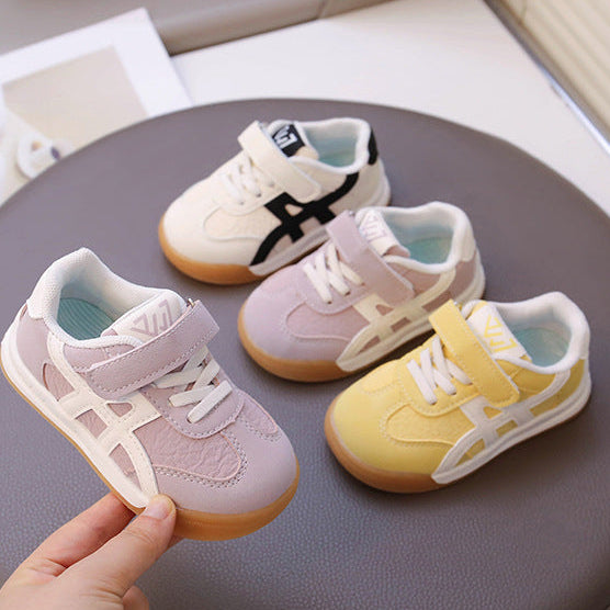 【12.0-18.5】ワンベルトラインデザインスニーカー