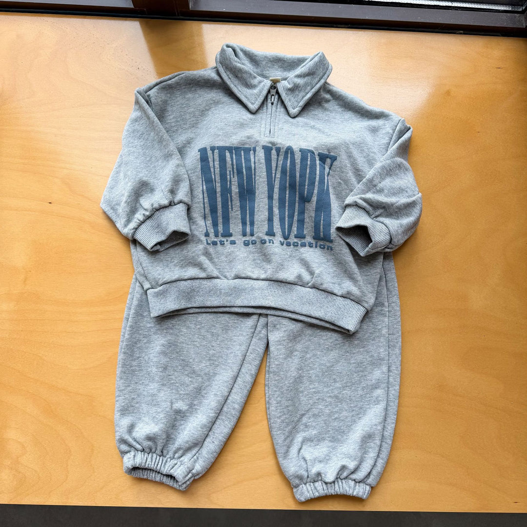 【80-150】NEW YORKハーフジップセットアップ