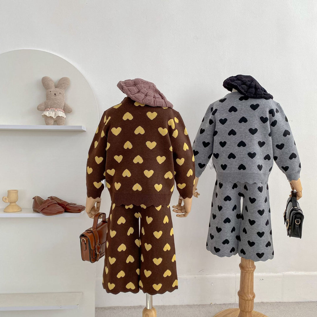 【73-130】スカラップデザインハート柄セットアップ