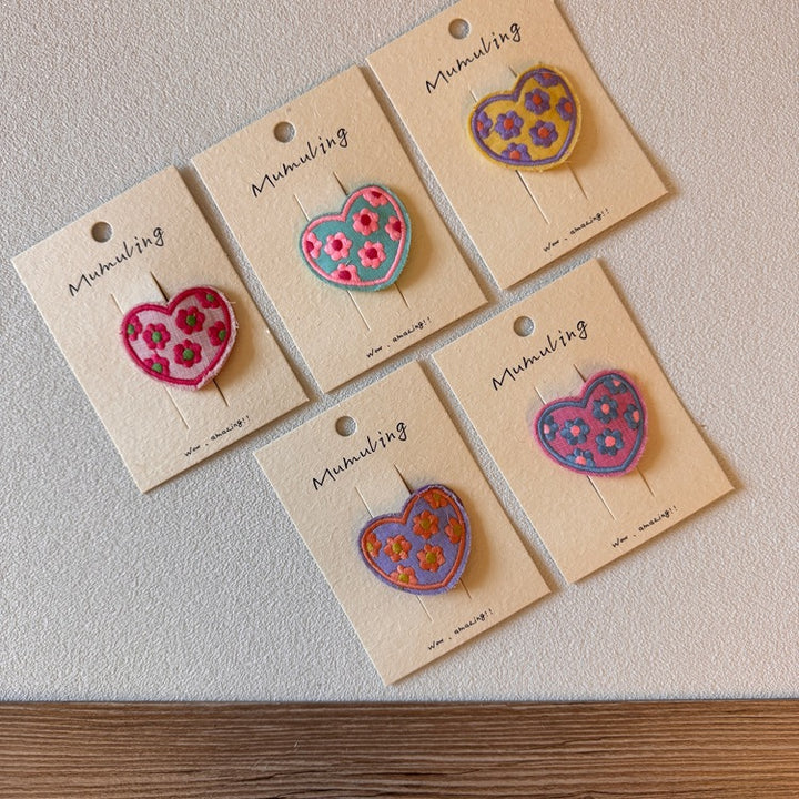 ハート＆フラワーヘアクリップ