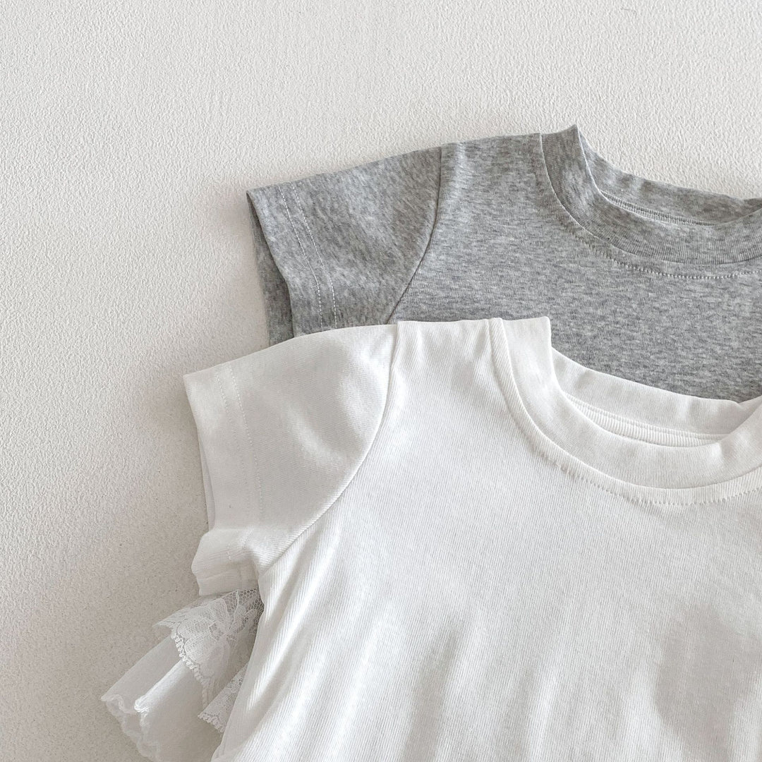 【73-110】レースティアードヘムTシャツ