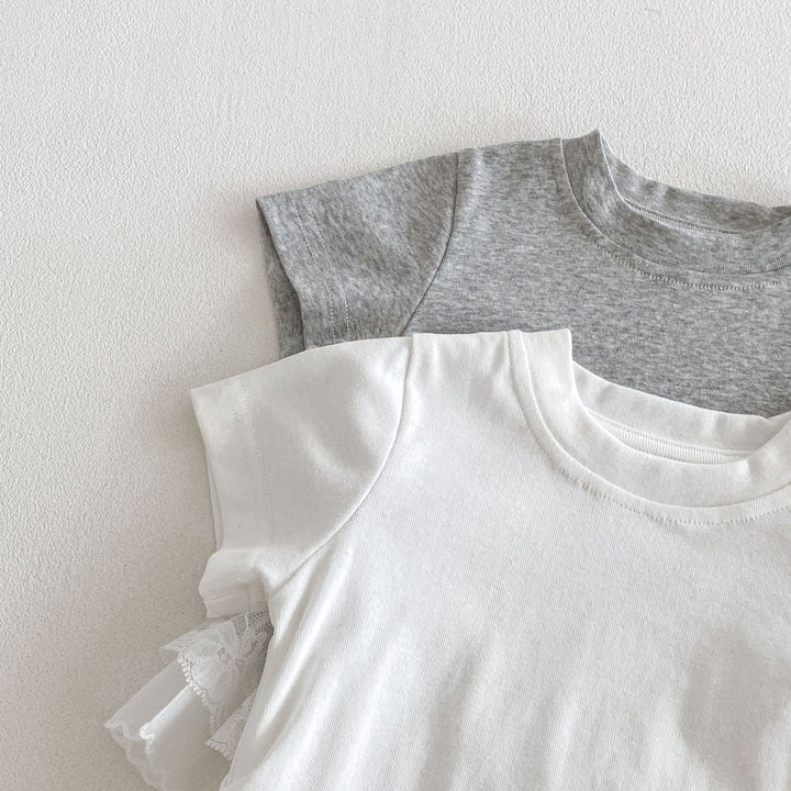 【73-110】レースティアードヘムTシャツ