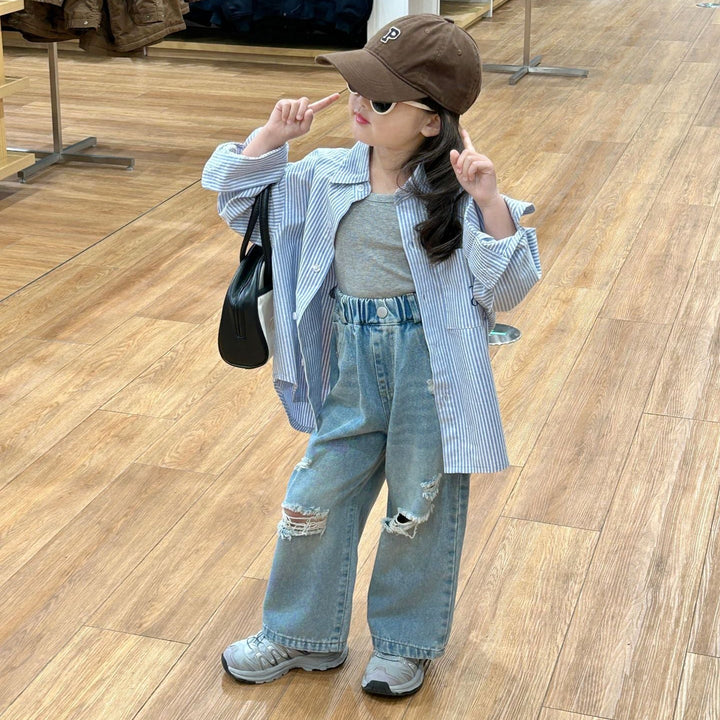 【90-140】ダメージジーンズ