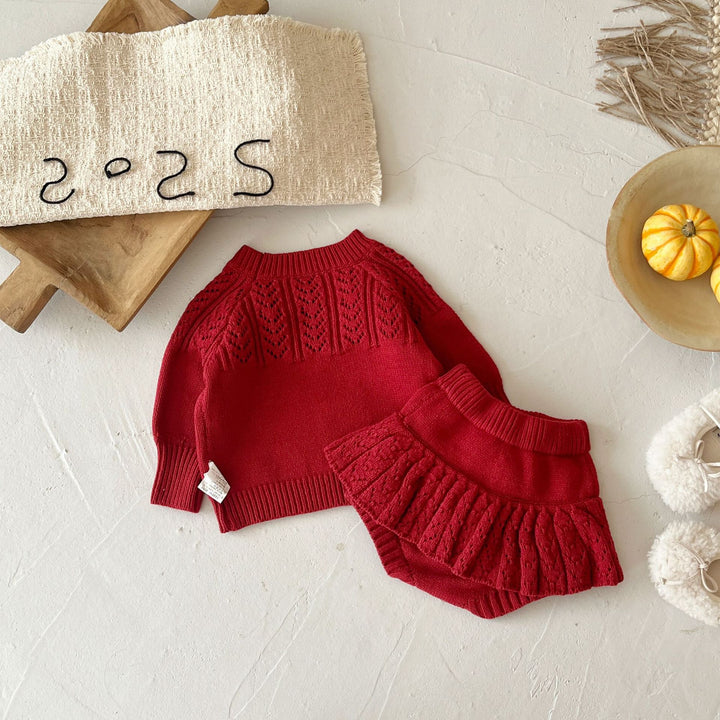 【73-100】かぎ編みポンポンセーター