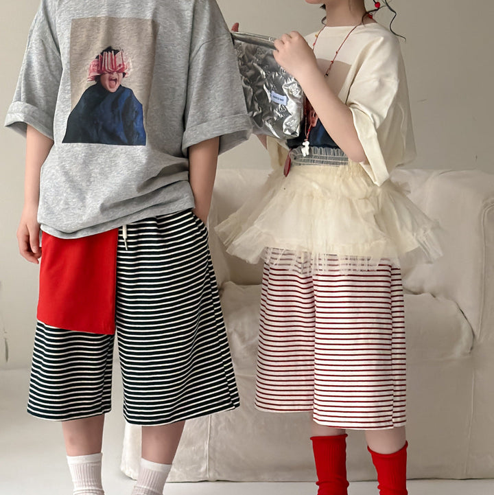 【100-150】フロントプリントTシャツ