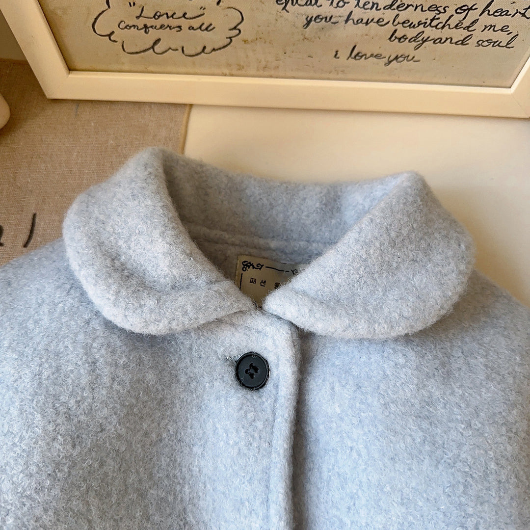 【90-140】マフラー×ラウンドカラーショートコートセット