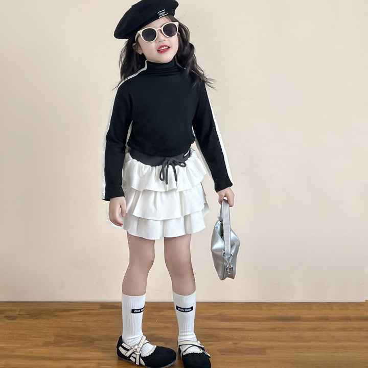 【90-140】スリーブラインハイネックカットソー