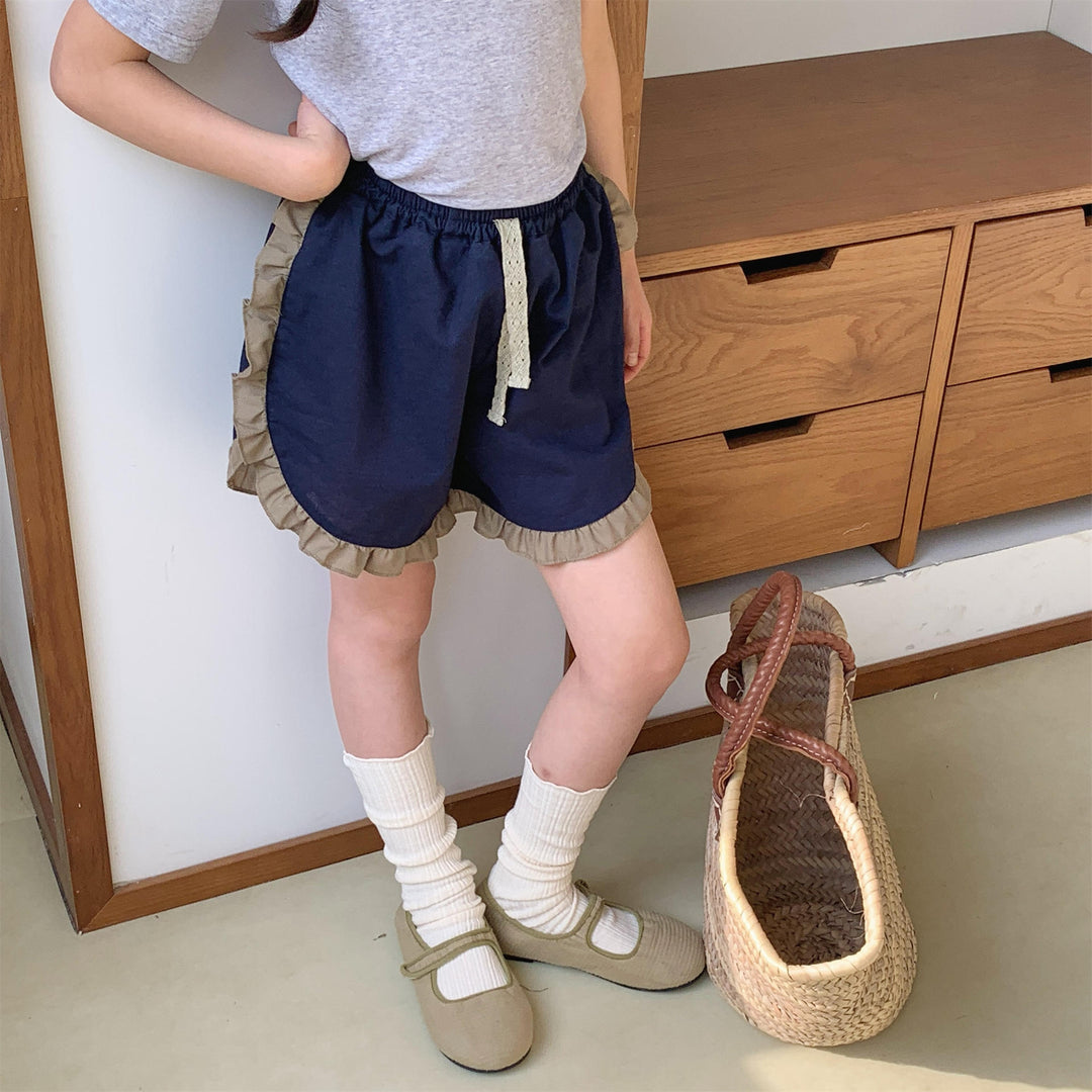 【80-130】フリルヘムキュートショートパンツ