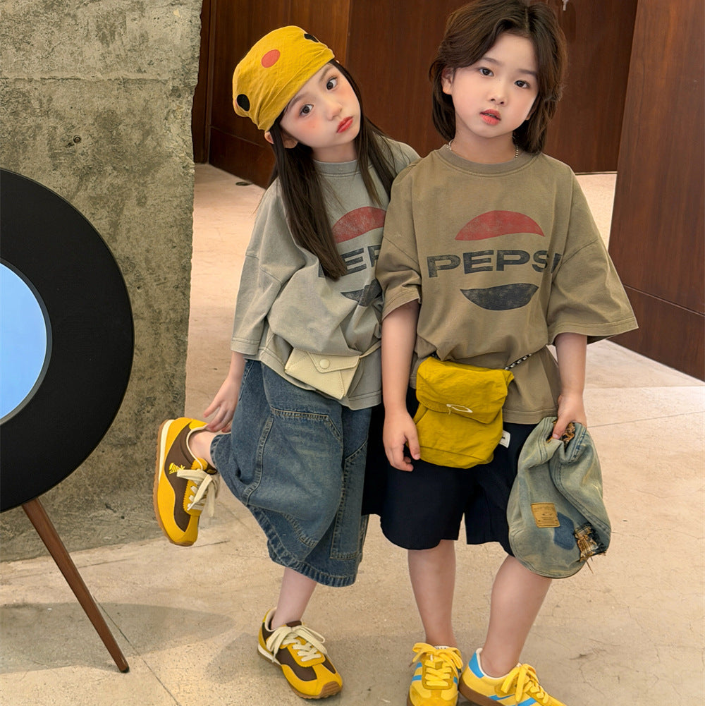 【90-150】フロントデザインTシャツ