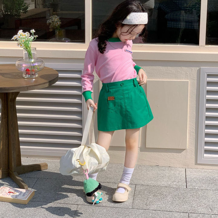 【90-140】バイカラー長袖プルオーバー