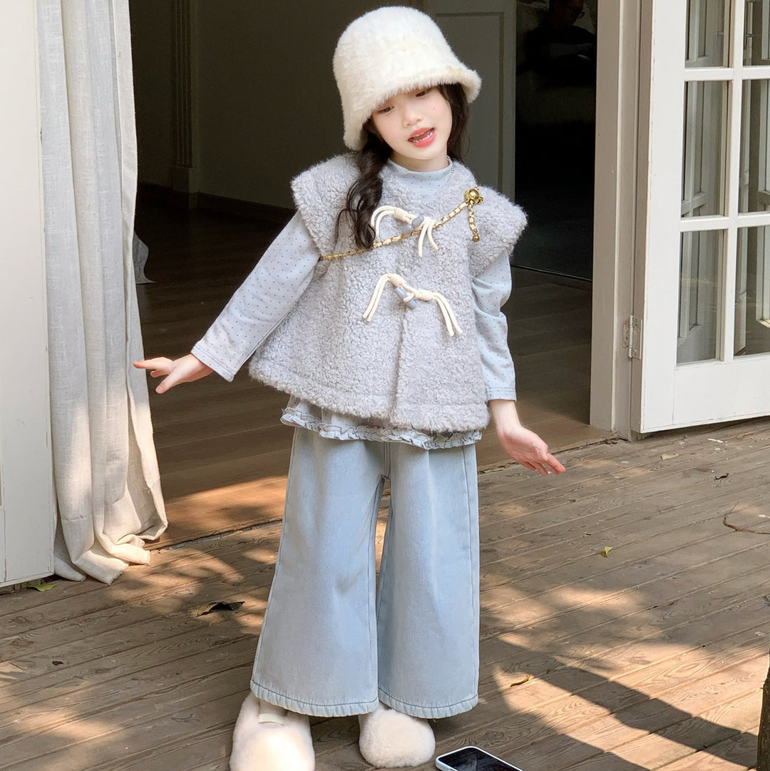 【90-140】ストレートワイドデニム