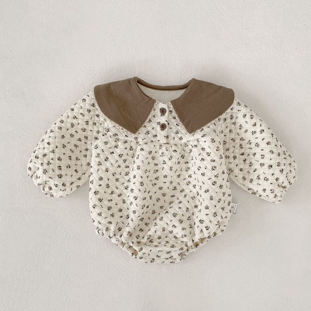 【73-100】襟付きパターンプリントロンパース