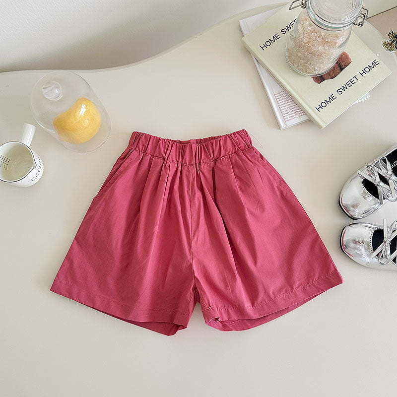 【90-150】シンプルタックショートパンツ