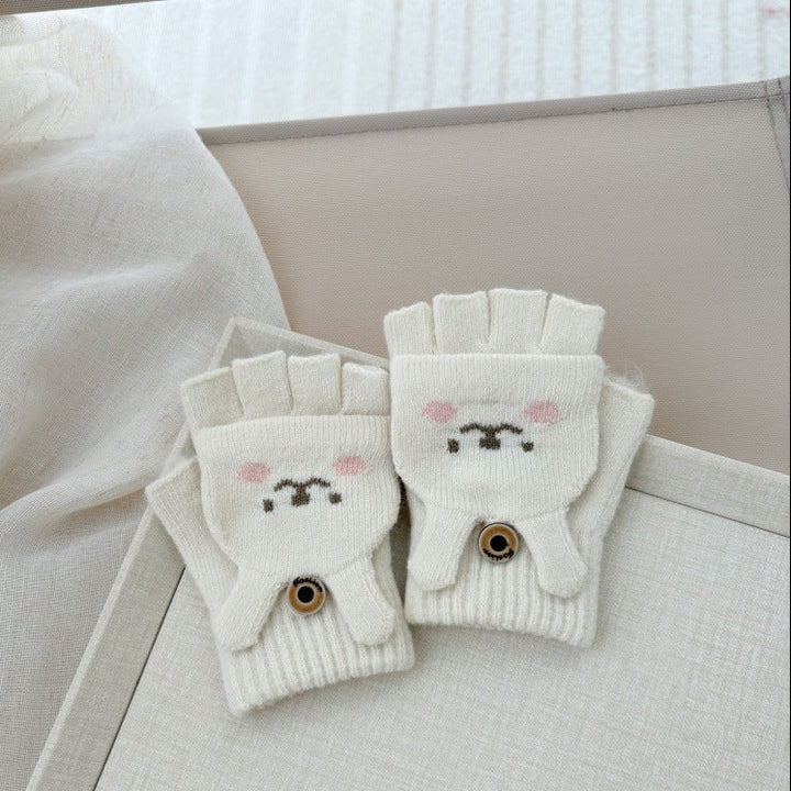 【2Y-4Y】アニマル顔指出しニットグローブ