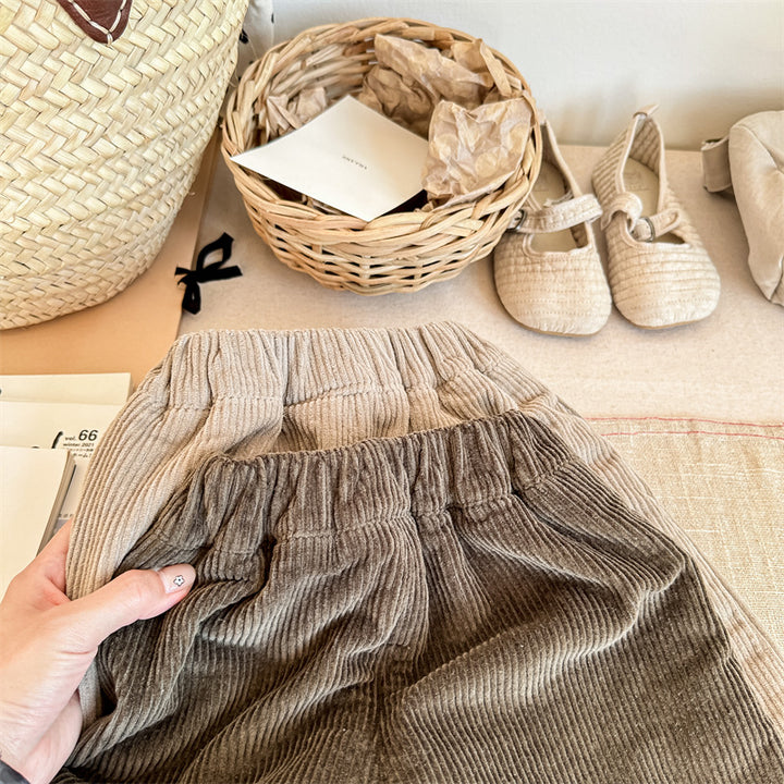 【80-130】コーデュロイワイドパンツ