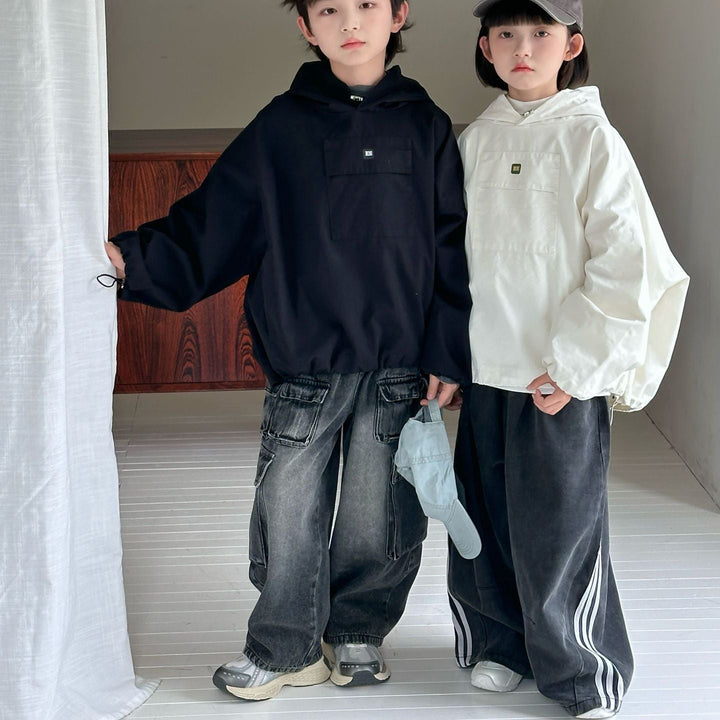 【90-150】ラインデザインルーズワイドデニム