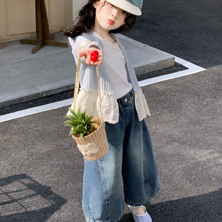 【90-140】レースデザインカーディガン