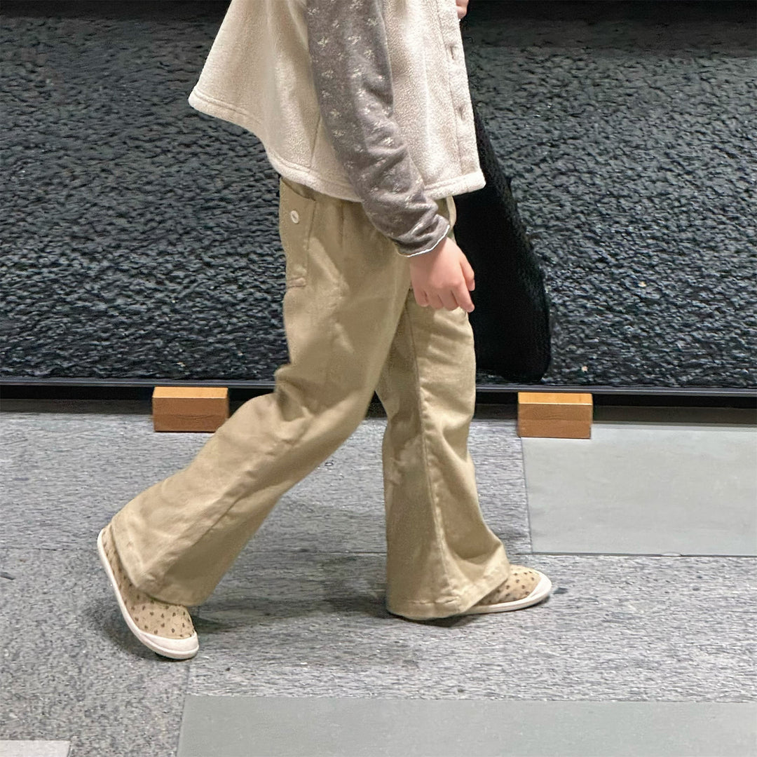 【80-130】ウエストフリルロングパンツ