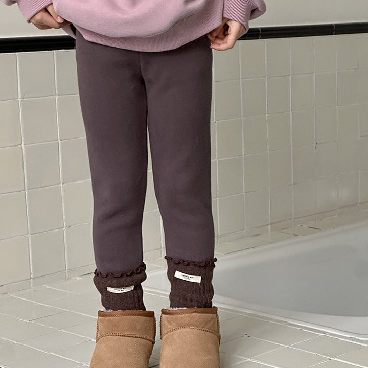 【90-150】裏起毛シンプルレギンスパンツ