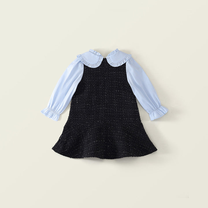 【90-140】ブラウスレイヤード風ワンピース