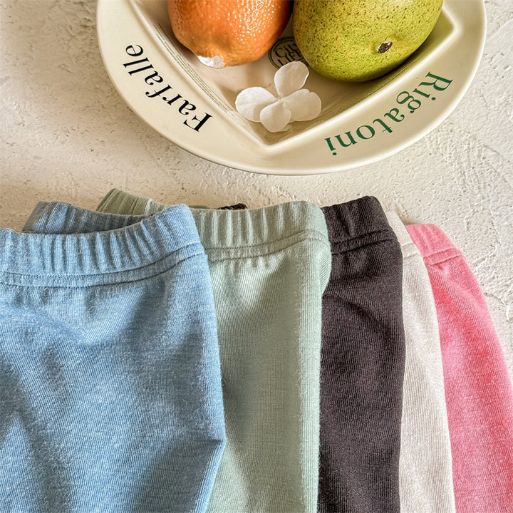 【80-130】英字ロゴデザインハーフレギンスパンツ