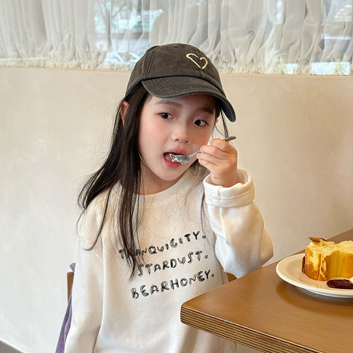【90-150】レースヘムフロントロゴトップス