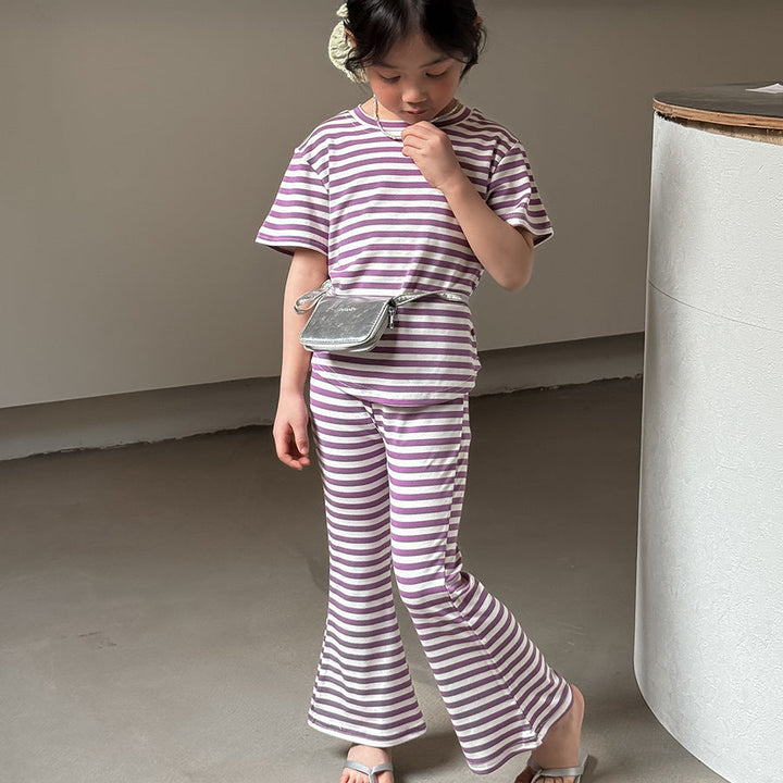 【90-140】ボーダー柄セットアップ