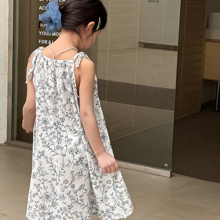 【100-150】ボタニカル柄キャミソールワンピース