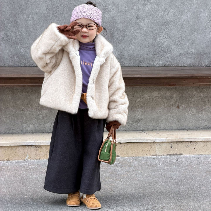 【90-140】スタンドカラーフェイクファージャケット