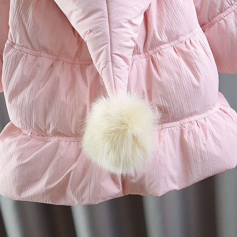 【80-130】キュートデザイン中綿ショートコート