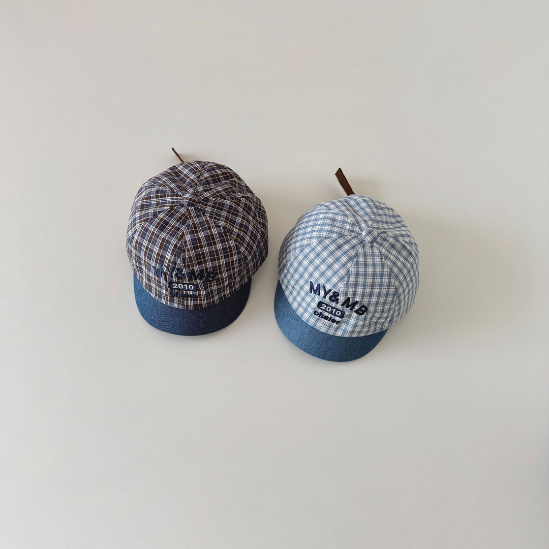 【46-49cm】ロゴデザイン総柄ベビーキャップ