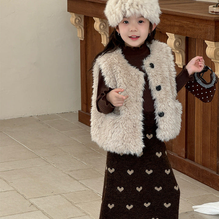 【90-150】パフスリーブハイネックセーター