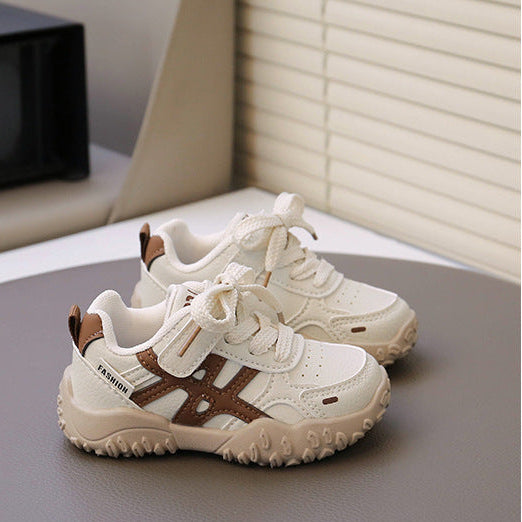 【13.5-18.5】ラインデザインカジュアルスニーカー