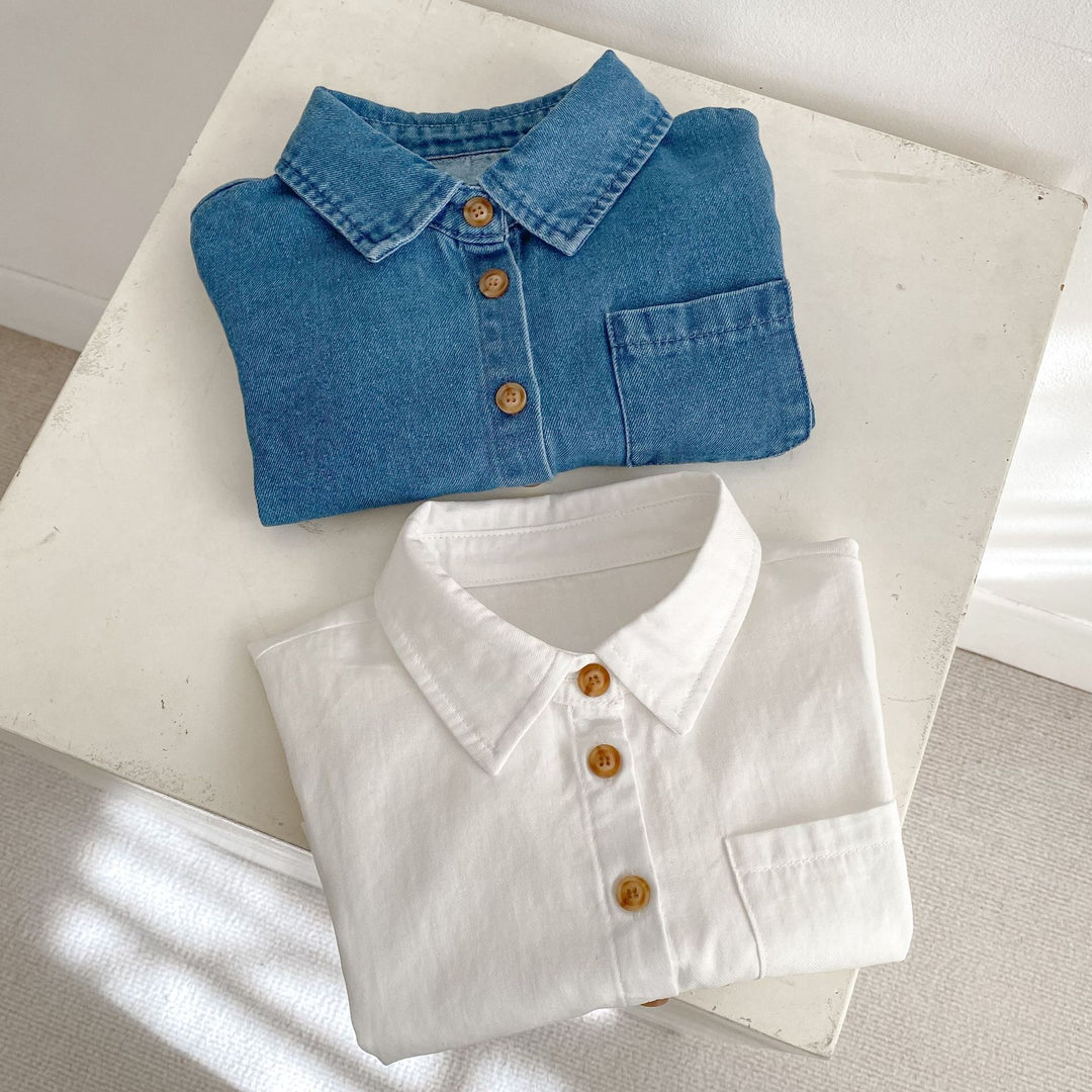 【73-110】シンプル長袖シャツ