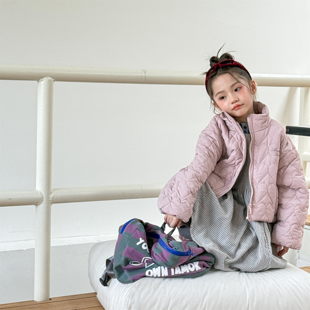 【80-130】ハートデザインキルティングジャケット