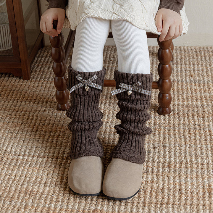 リボン＆ハートモチーフレッグウォーマー